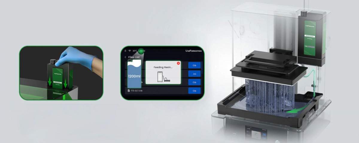 Uniformation GK3 Ultra_контроль уровня смолы