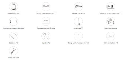 Комплектация Photon Mono M7
